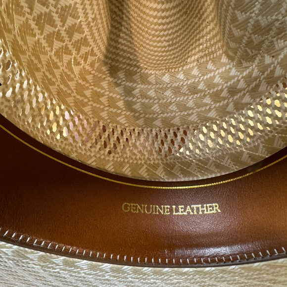 Cowboy’s Custom Greeley Hat Works Straw Rodeo American Hat Size 7 Long Oval - Picture 7 of 10